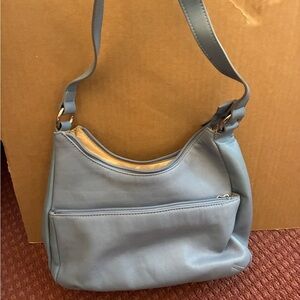 Giani Bernini—Elegant Blue Leather Shoulder Bag